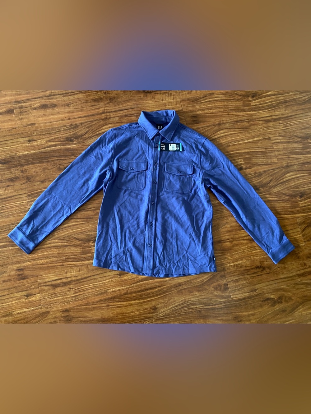 NWT New GAP Mens Long Sleeve Button Up Soft Shirt Size Large Casual Streetwear